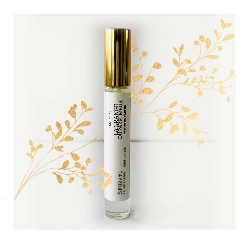 Sfumato, fragrance, art, installation, olfaction, perfume, Renaissance Perfume, Parfum historique, Leonard de Vinci scent, Leonardo da Vinci, Parfum de Niche, Haute Parfumerie québécoise, agrumes, Italie, Iris pallida, Ambre, Encens, Incence, Smoke, Fumée, Vaporeux, Fève tonka, Parfum Florence, Racine d'iris, Florence fragrance, Esxence 2023, Osmothèque, Historic smell, La Grange du Parfumeur, Monna Lisa, La Joconde, Lisa Gherardini, The gioconda perfume, Alexandra Bachand, Parfumeure créateur Artisan