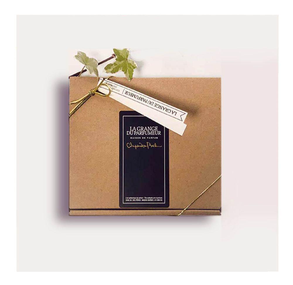 Natural niche perfume Canada, Carte cadeau parfum, La Grange du Parfumeur, Haute Parfumerie, Gift card, fragrance, gift, carte, cadeau, perfume, parfum, discovery set.
