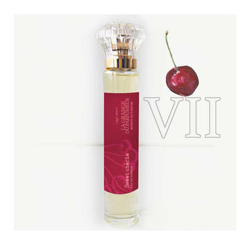 parfum cerise, cherry perfume, cherry fragrance, parfum fruité, parfum québécois, Canadian niche perfumery, Okanagan valley, sweet cherry, sweet cherie, best cherry perfume, natural perfume, parfum naturel, La arnge du Parfumeur, Canadian Perfume brand, Parfum Artisan, Alexandra Bachand, coffret découverte cerise, Haute Parfumerie, Maison de Parfum, Cantons-de-l'Est, Quebec