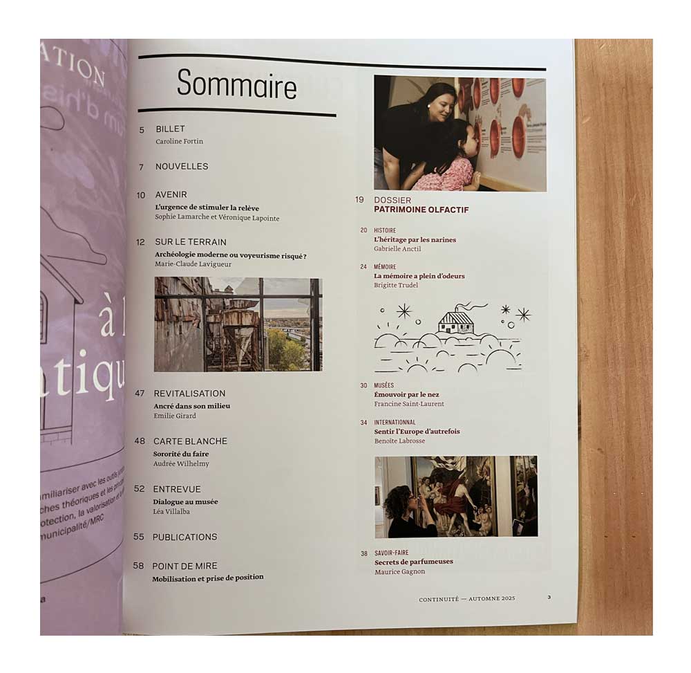 Magazine Continuite I Dossier Patrimoine Olfactif